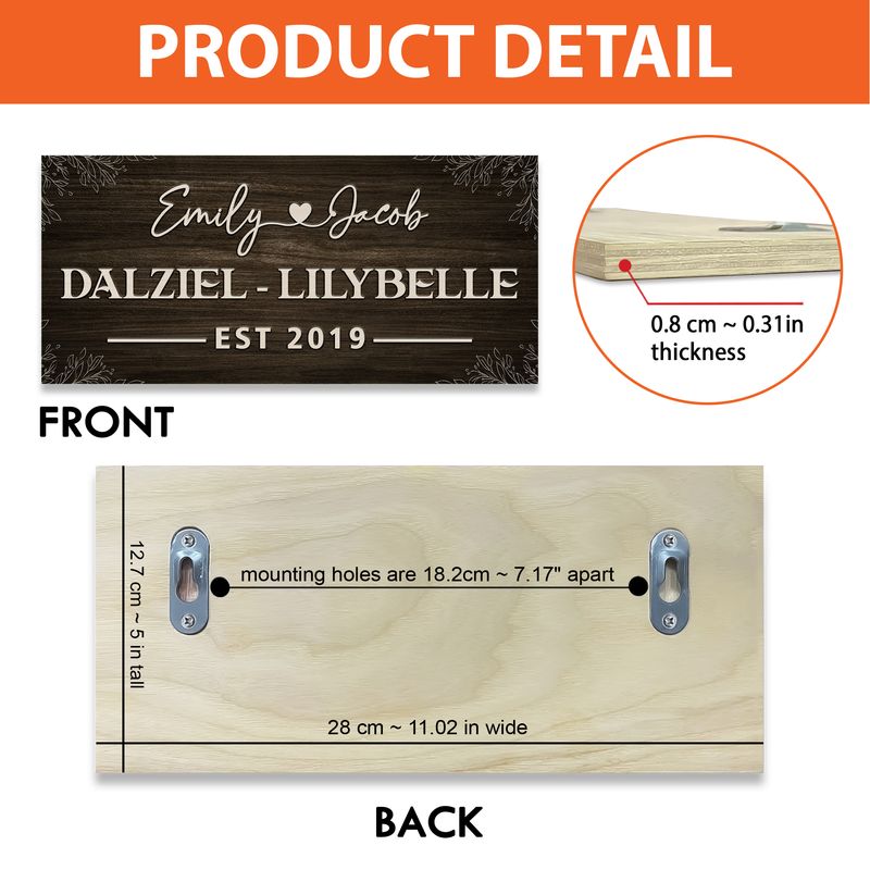 Personalized Rectangle Wooden Sign