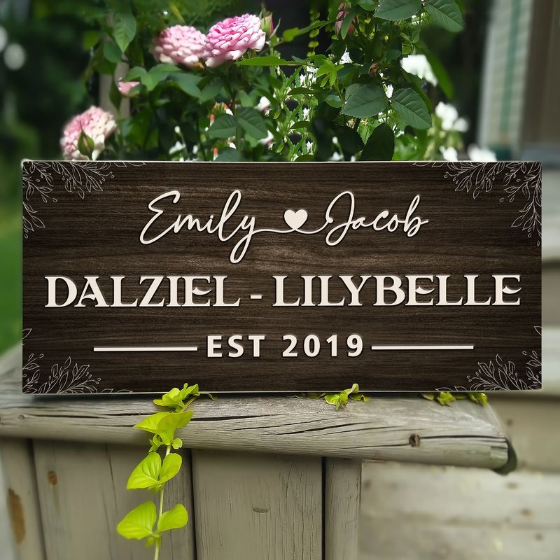 Personalized Rectangle Wooden Sign
