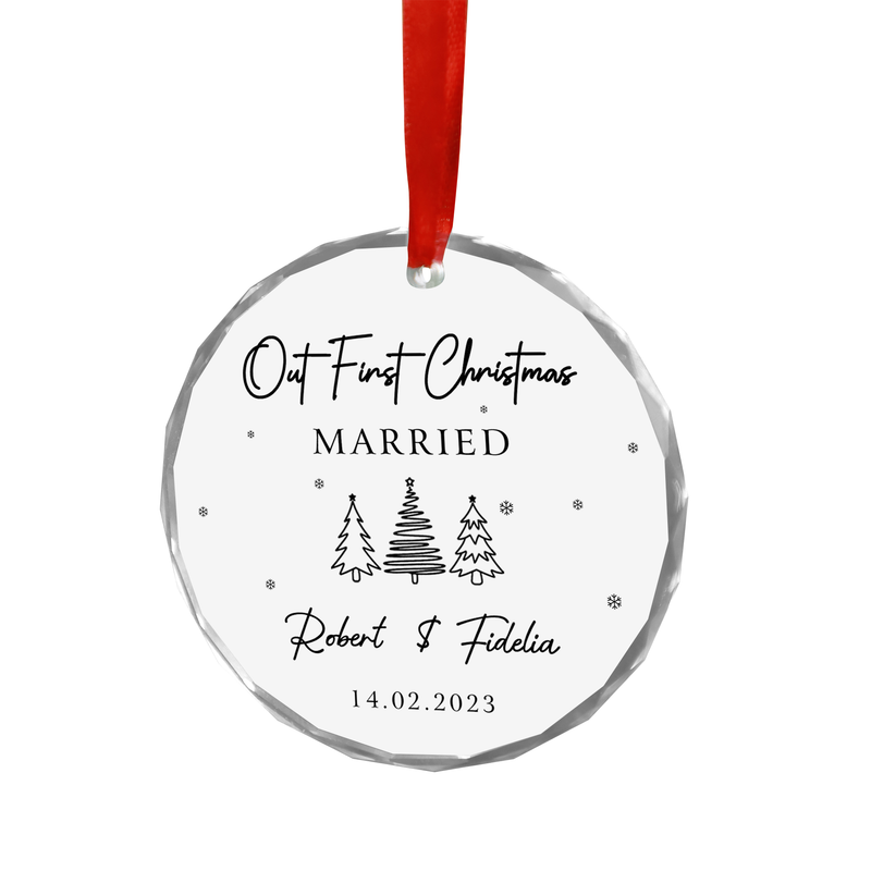 Personalized Round Glass Ornament