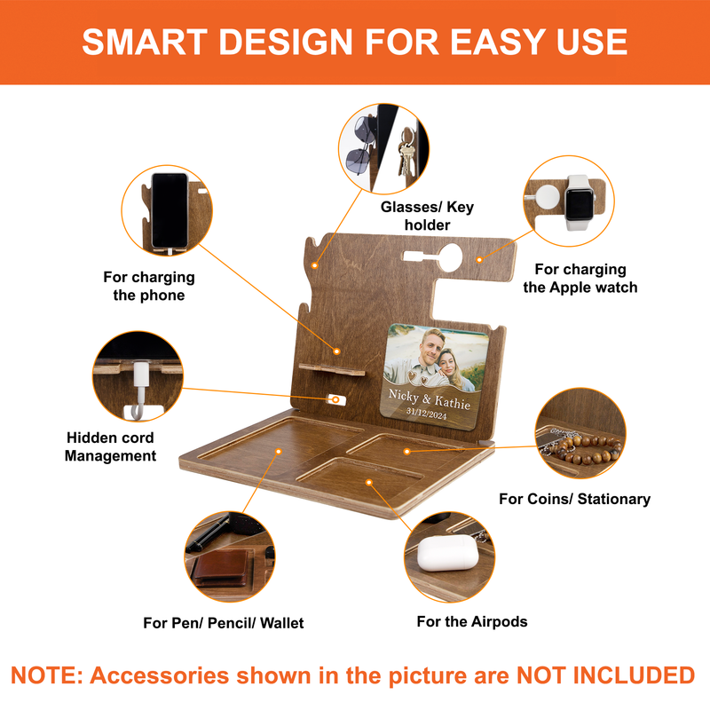 Personalized Docking Station With Acrylic Photo