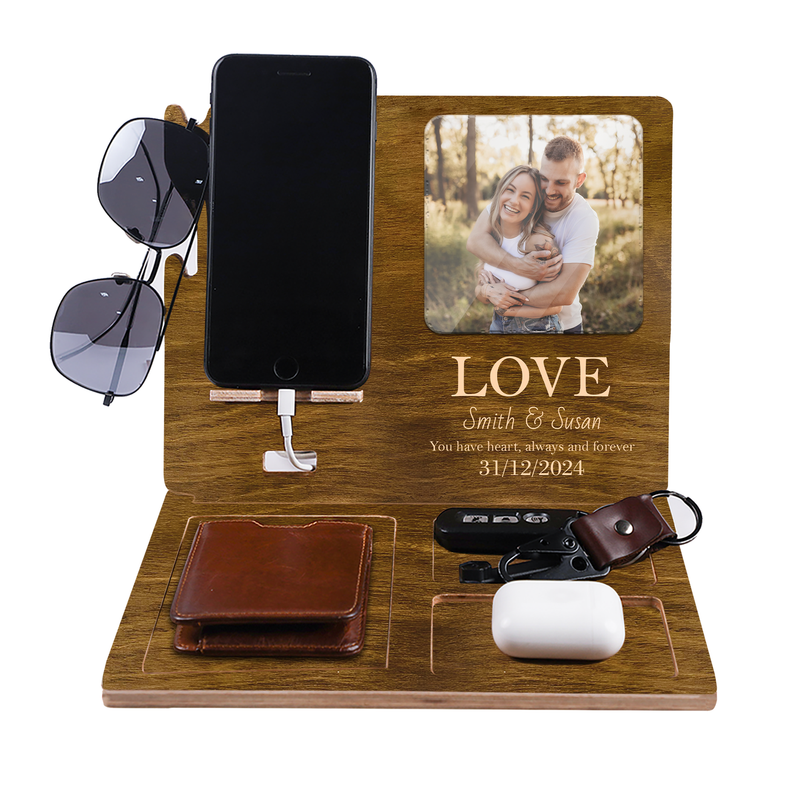 Personalized Docking Station With Acrylic Photo