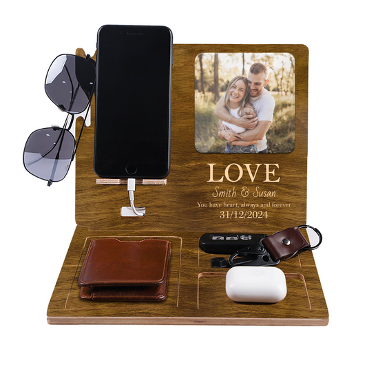 Personalized Docking Station With Acrylic Photo