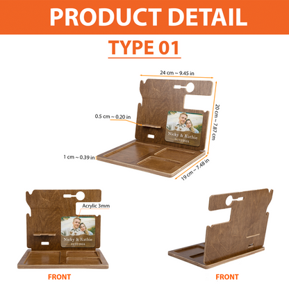 Personalized Docking Station With Acrylic Photo
