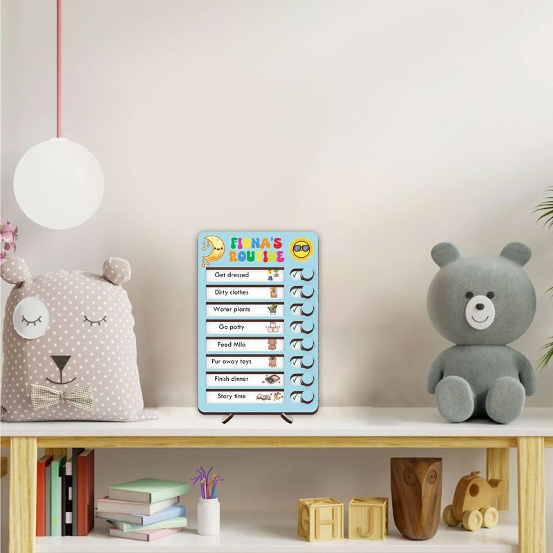 Personalized Wooden Daily Routine Chart