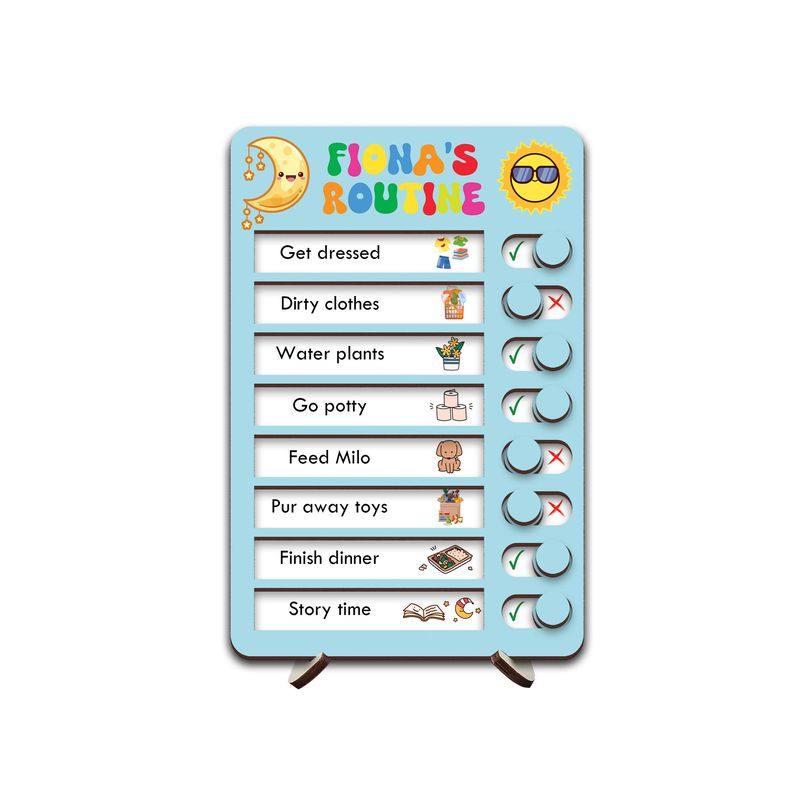 Personalized Wooden Daily Routine Chart