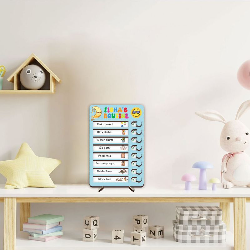 Personalized Wooden Daily Routine Chart