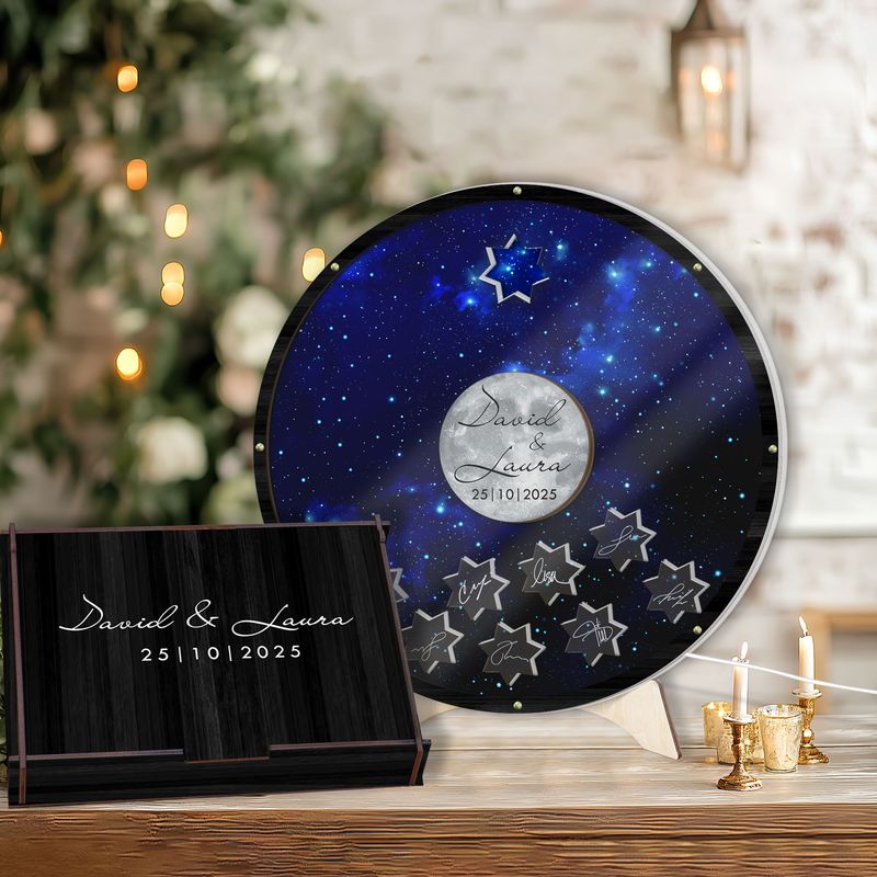 Personalized Wedding Guest Book with Led Lights