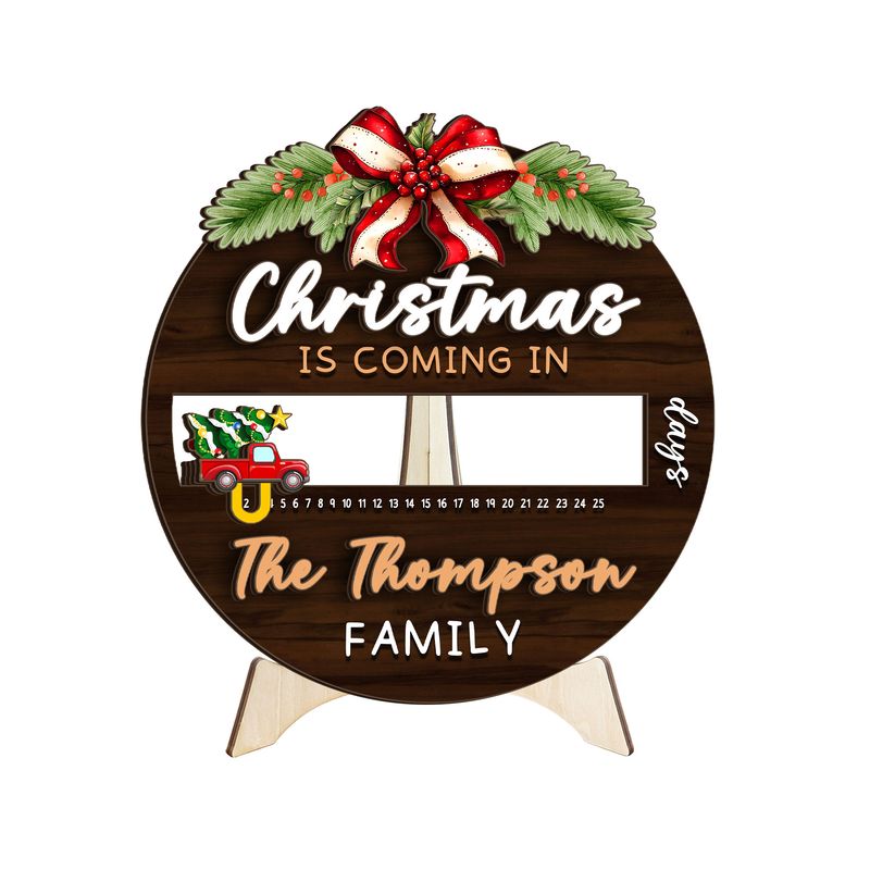 Personalized Countdown Sign With Slider Piece