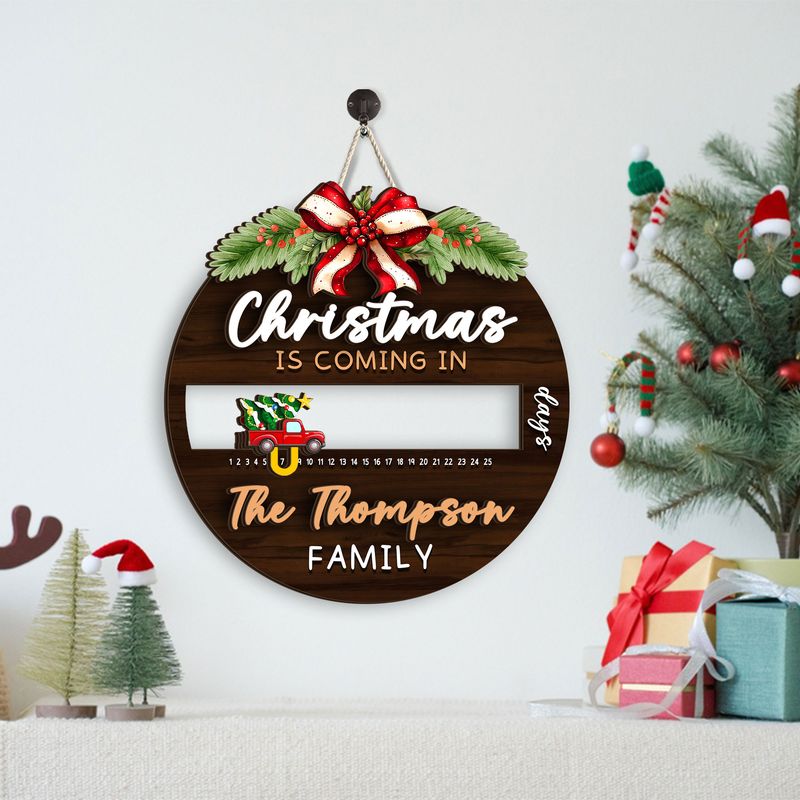 Personalized Countdown Sign With Slider Piece