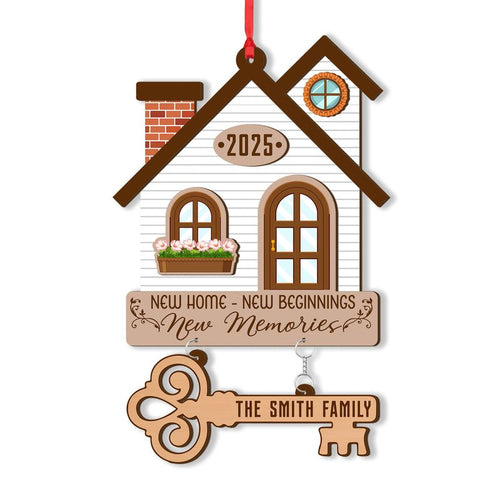Personalized 2 Layered Wooden Ornament with Hanging Piece