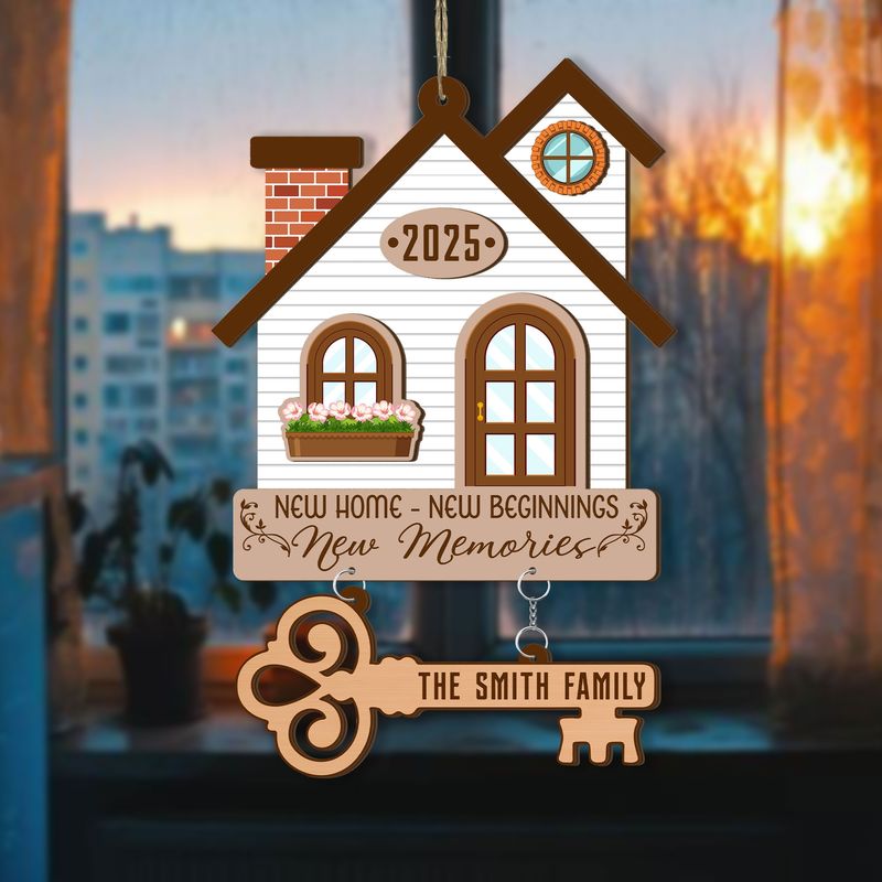 Personalized 2 Layered Piece Wooden Ornament