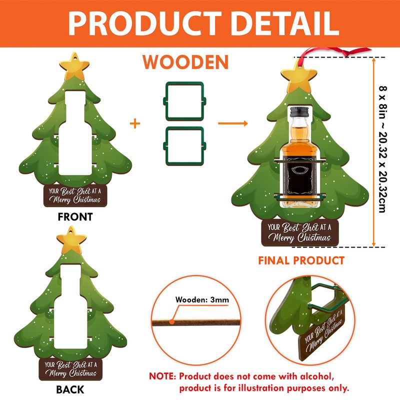 Personalized Shooter Bottle Holder Ornament
