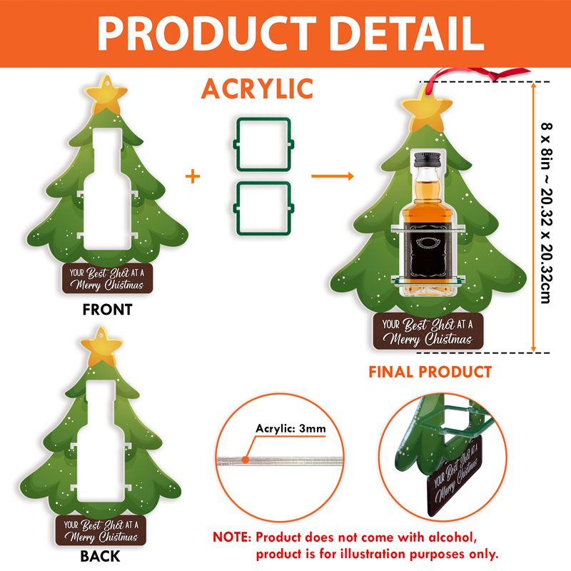 Personalized Shooter Bottle Holder Ornament