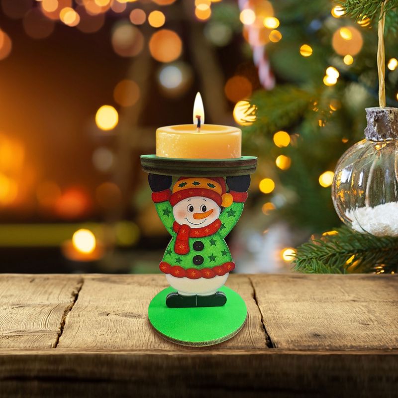 Personalized Wooden Tealight Holder Standing