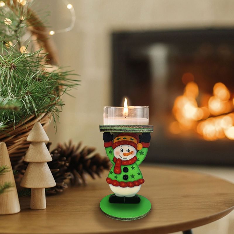 Personalized Wooden Tealight Holder Standing