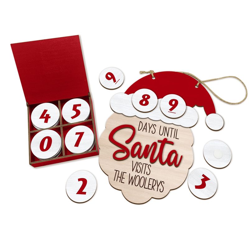 Personalized Wooden Countdown Sign With Piece And Box