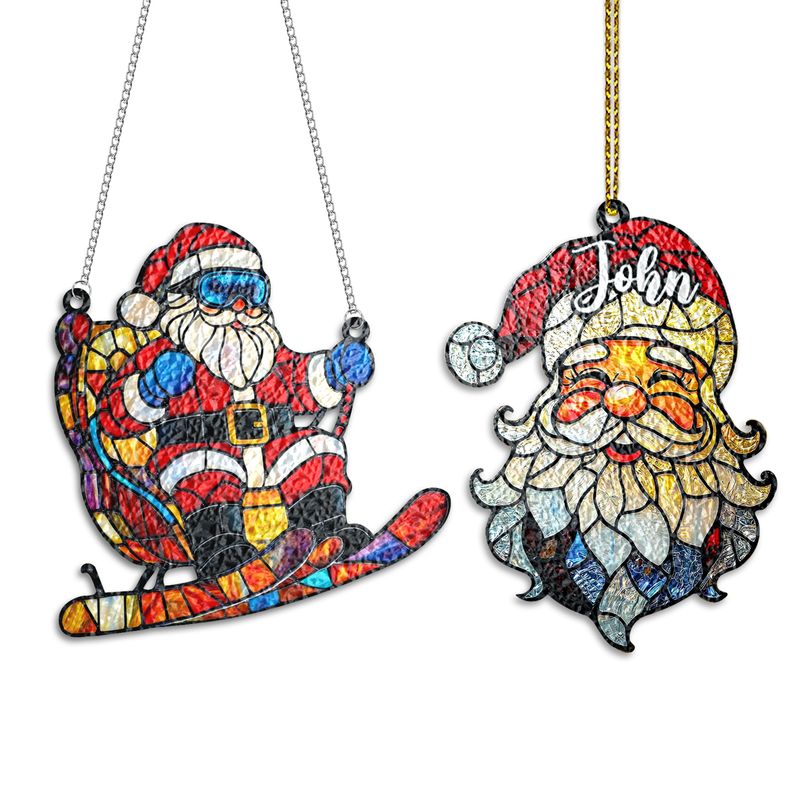 Custom Shape Wavy Acrylic Christmas Ornament