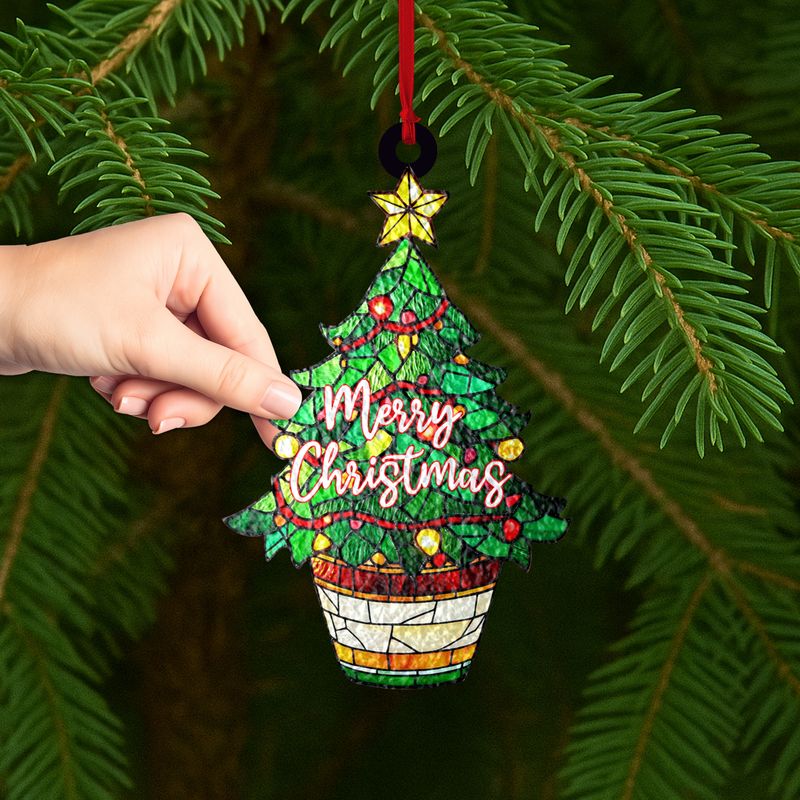 Personalized Wavy Acrylic Christmas Ornament