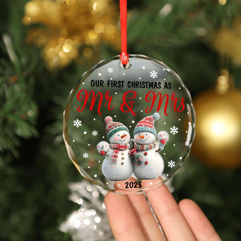 Personalized Round Glass Ornament