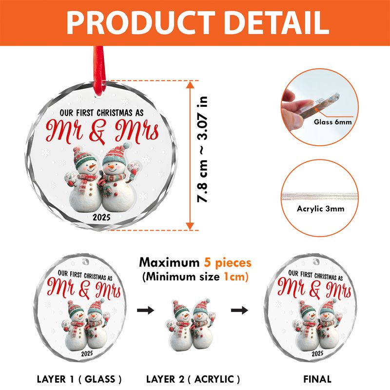 Personalized Round Glass Ornament