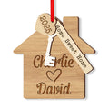 Personalized 1-Layer Wooden Christmas Ornament With Charms