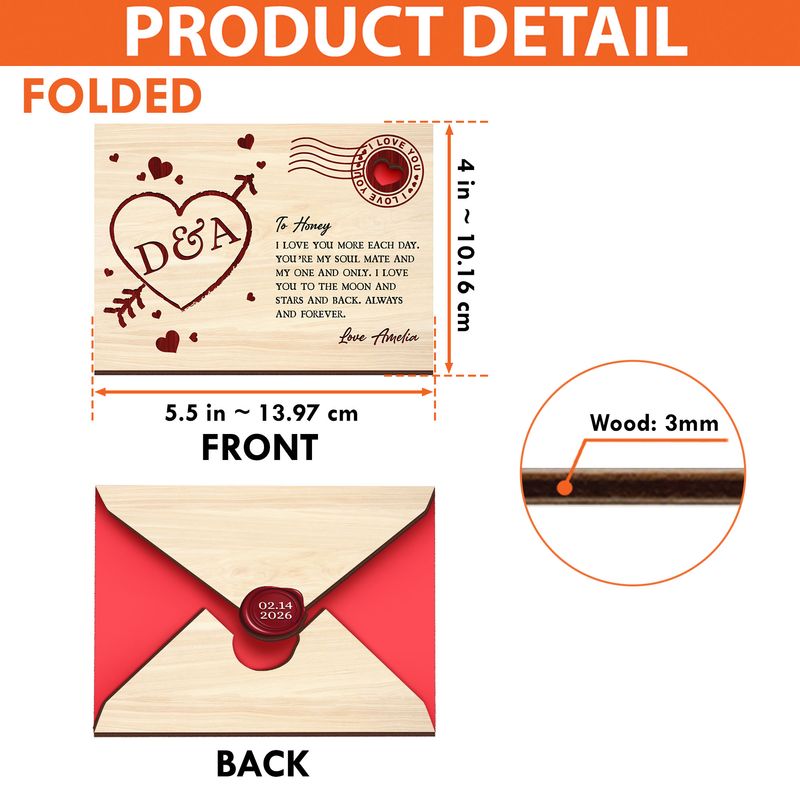 Personalized Wooden Love Letter