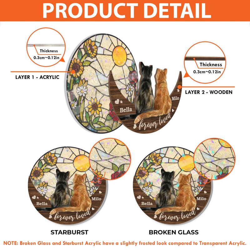 Personalized Wooden And Holographic Suncatcher