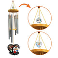 Custom Shape 2-Layer Wooden And Acrylic Suncatcher Wind Chime With Crystal Charm