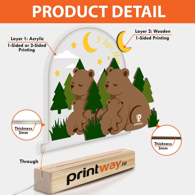 Personalized Wooden Night Light
