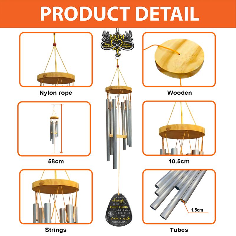Personalized Aluminum Charms Wind Chime