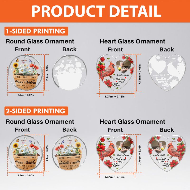 Personalized Glass Ornament - US