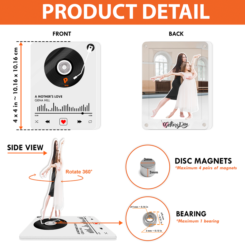 Personalized Acrylic Rotating Standee
