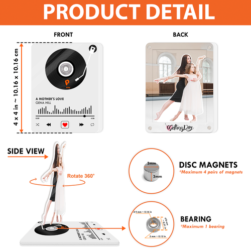 Personalized Acrylic Rotating Standee