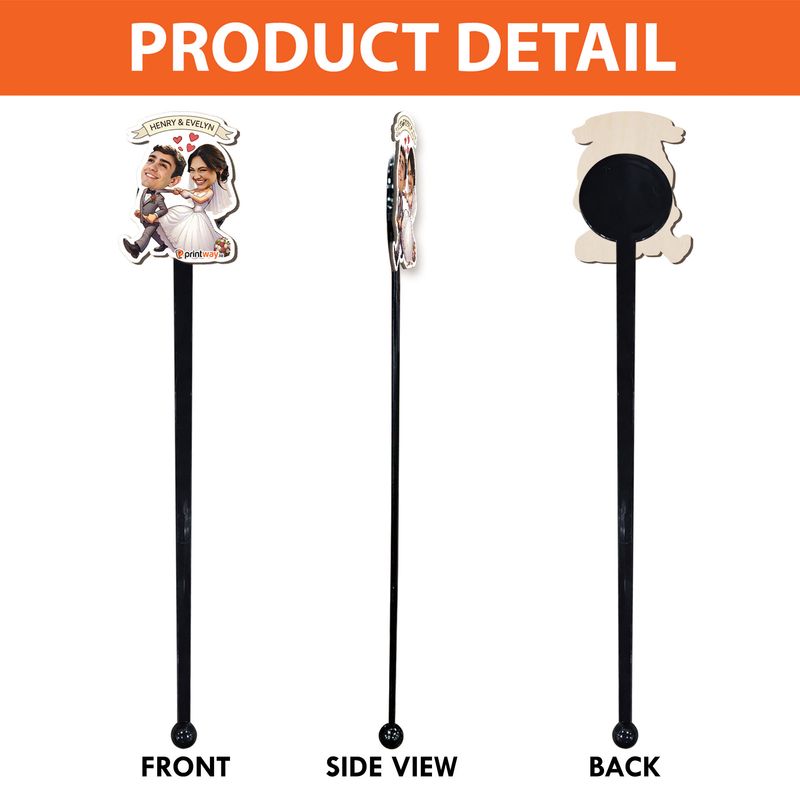 Personalized Wooden Photo Drink Stirrer