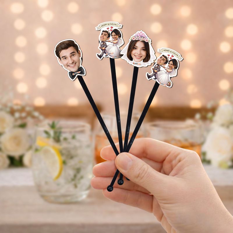 Personalized Wooden Photo Drink Stirrer
