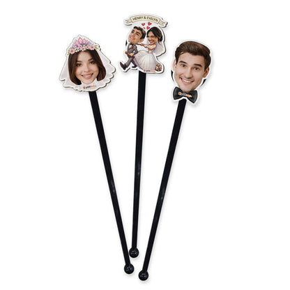 Custom Shape 1-Layer Wooden Photo Drink Stirrer