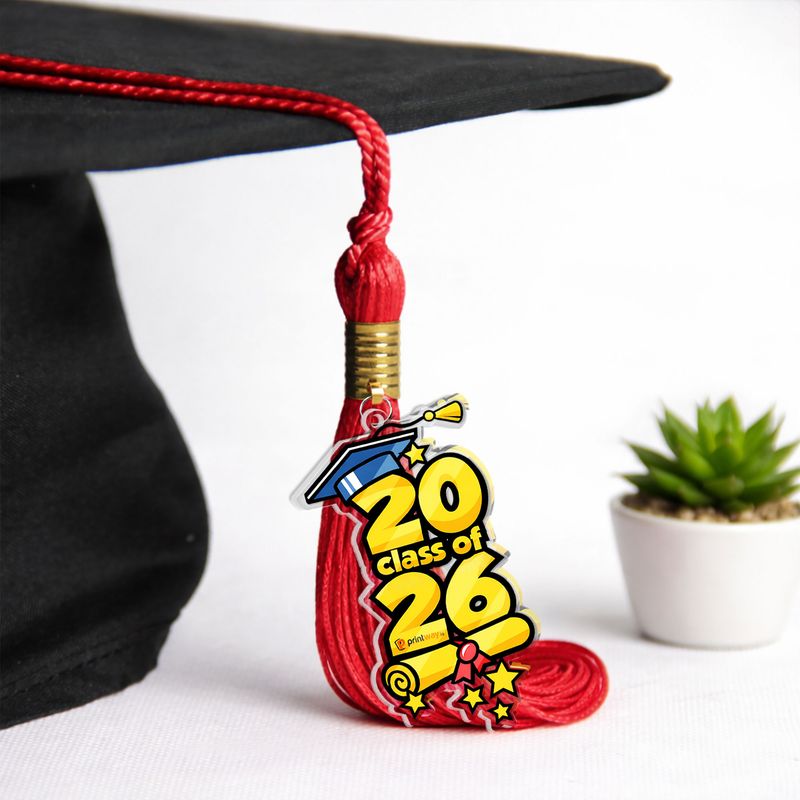Personalized Graduation Tassel With Acrylic Charm